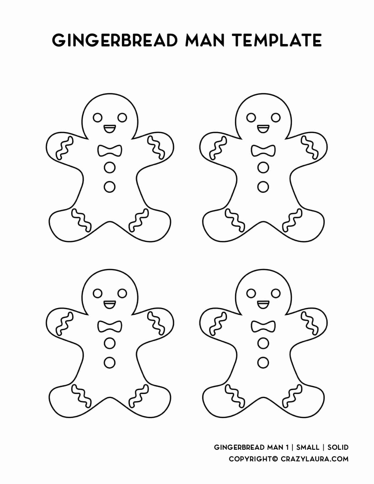 small gingerbread man templates to download