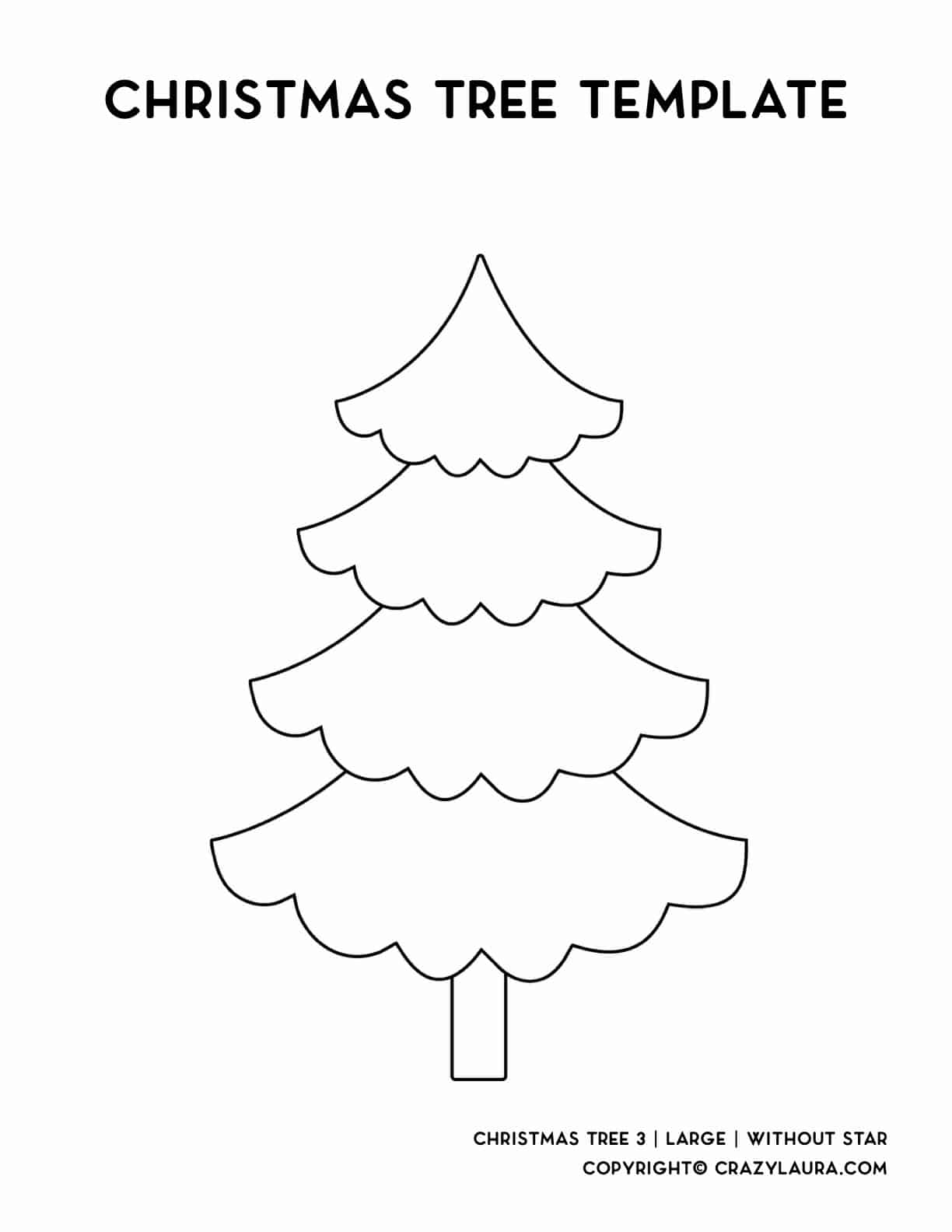 holiday tree printable for kids craft project