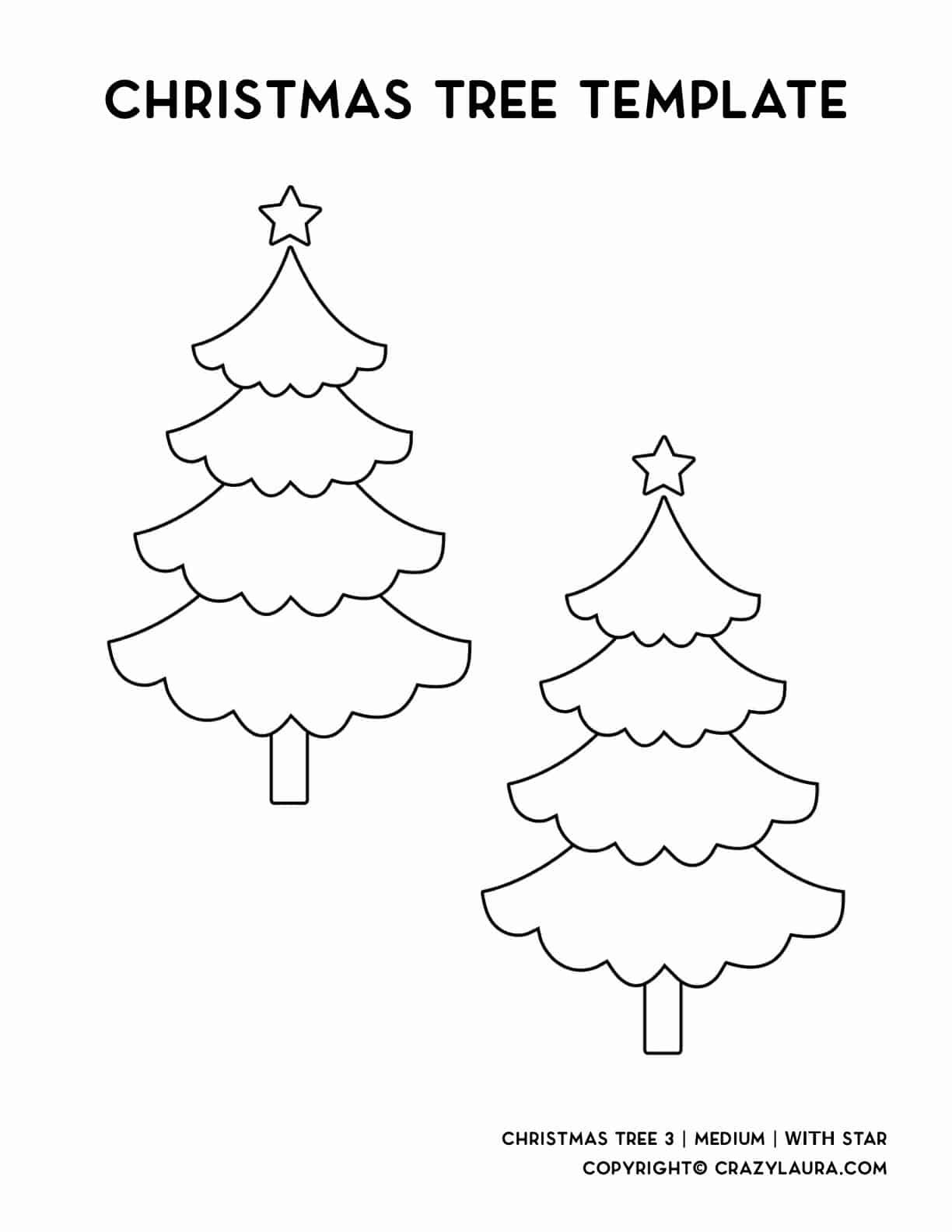 simple tree outline to cut out