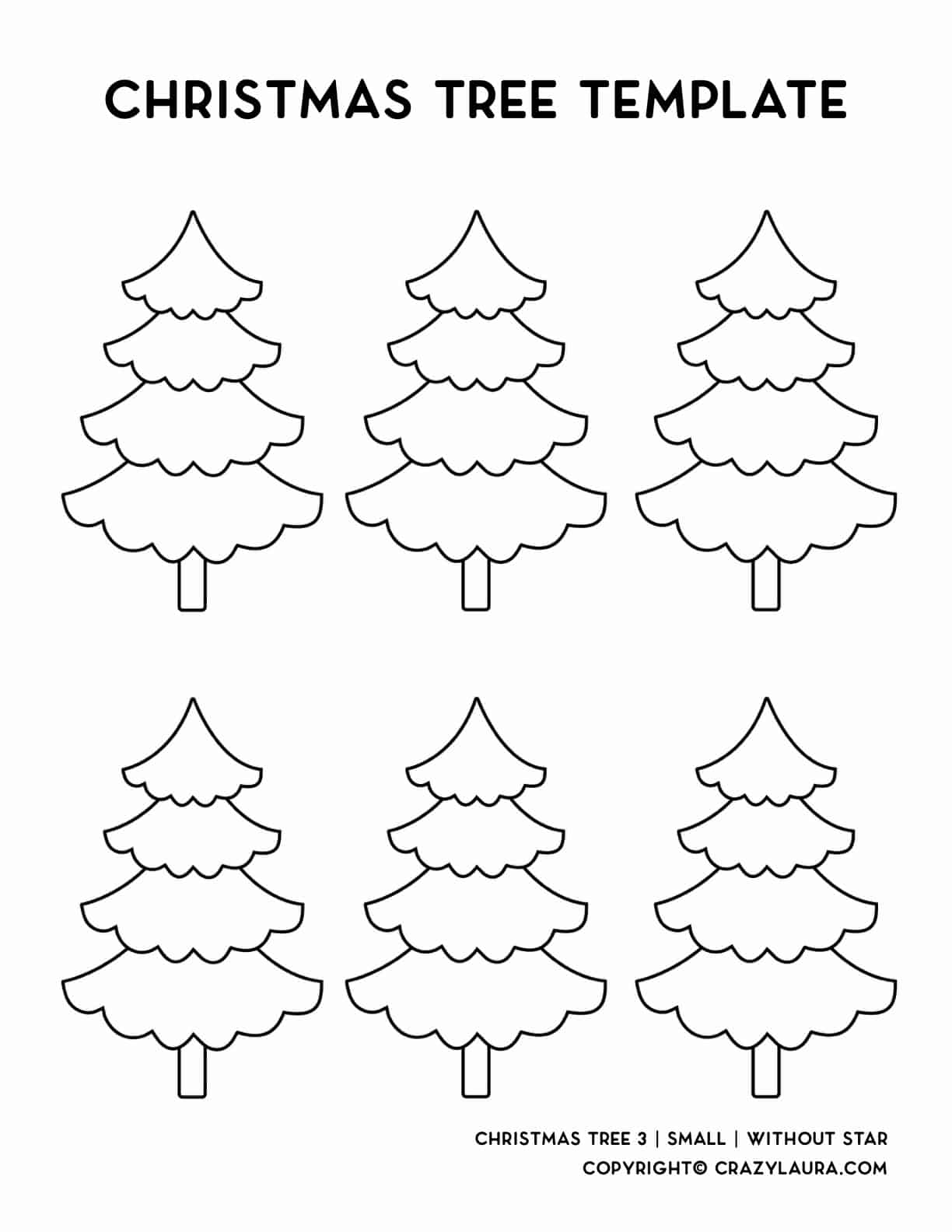 paper printable christmas trees for crafts