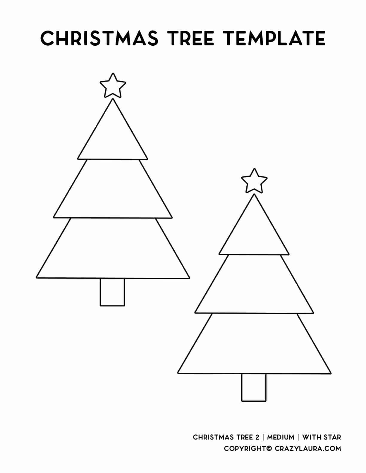 christmas tree cut out template download