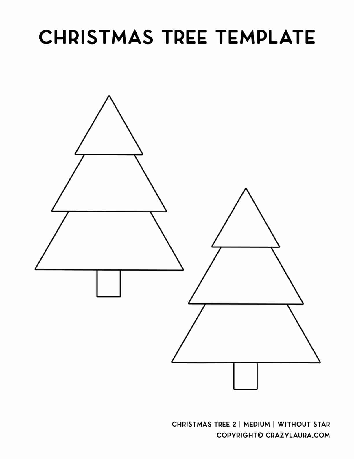 printable sheet for christmas trees