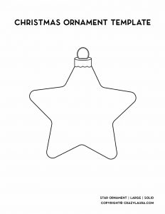 Free Christmas Ornament Template Printables &amp; Outlines - Crazy Laura