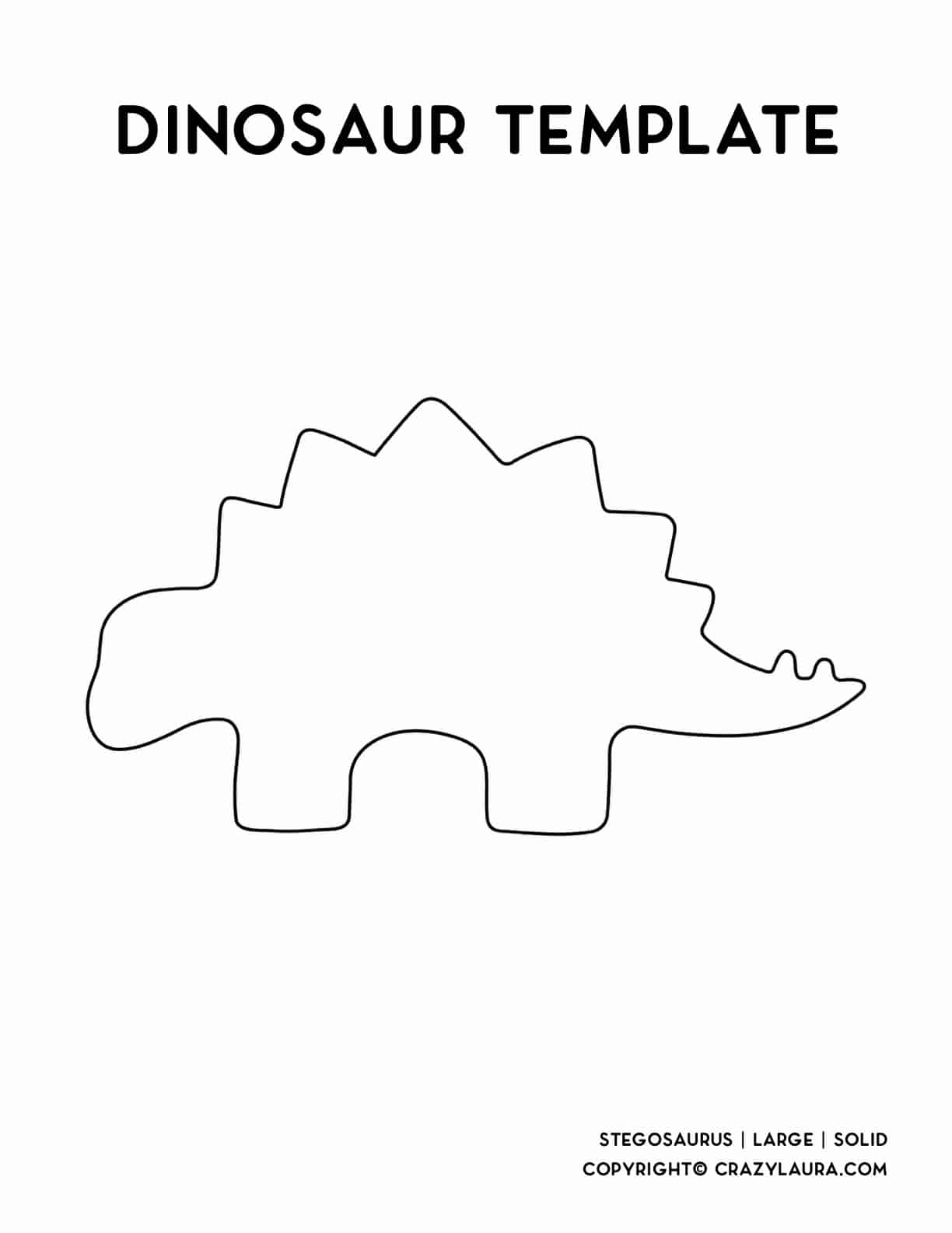 solid outline of stegosaurus dinosaur