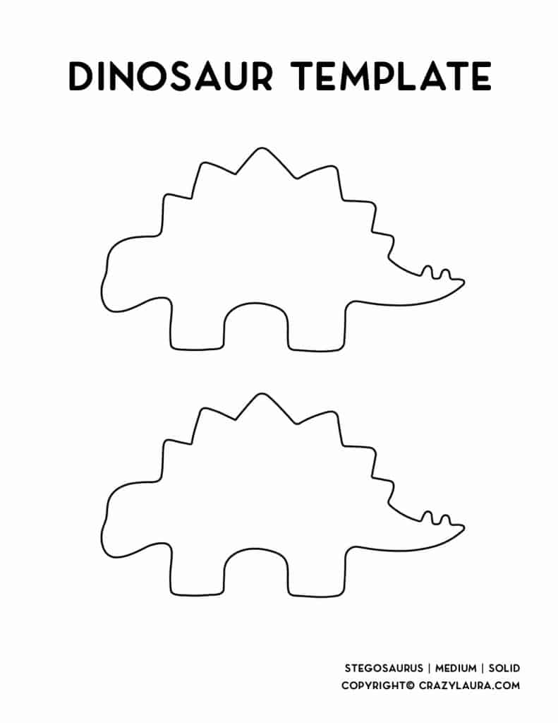 Free Dinosaur Template &amp; Printable Stencil For 2025 - Crazy Laura