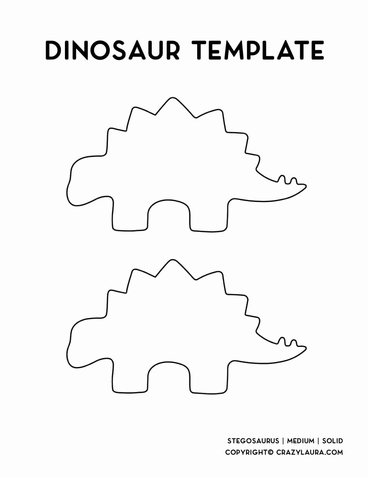 free printable template for stegosaurus