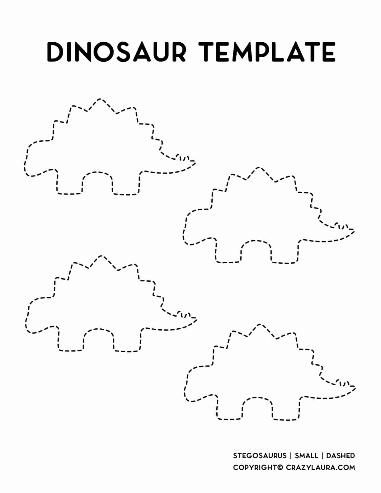 small dinosaur printable for craft projects