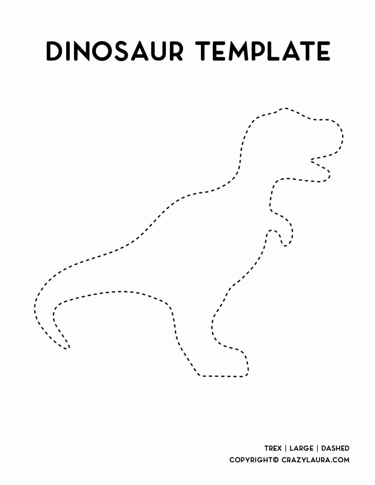 dashed line cutout of trex
