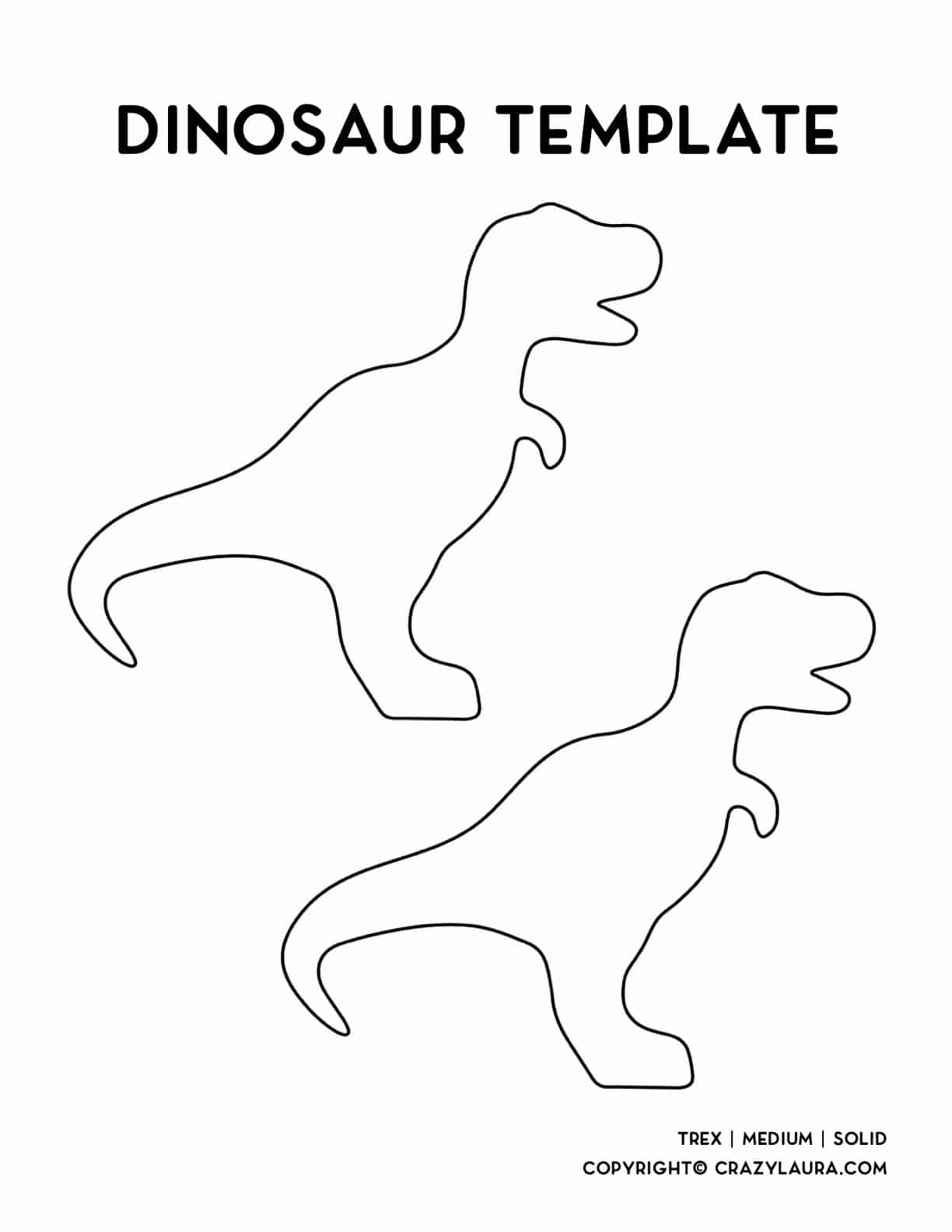 solid outline trex printable template