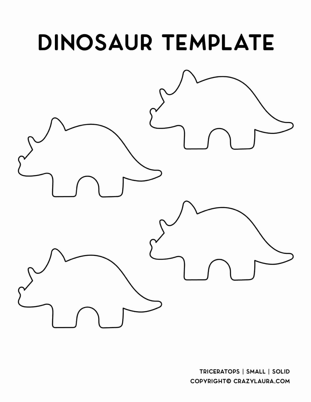small triceratops cut outs for crafts