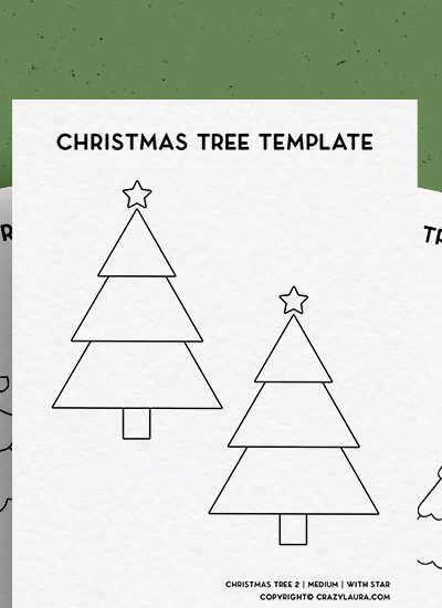 free paper christmas tree templates to download