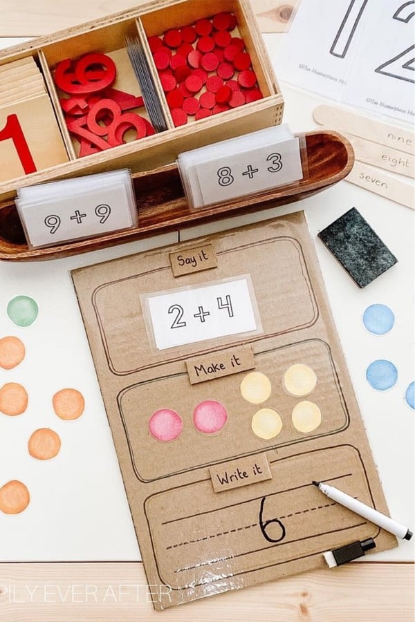 teach kids addition with diy game