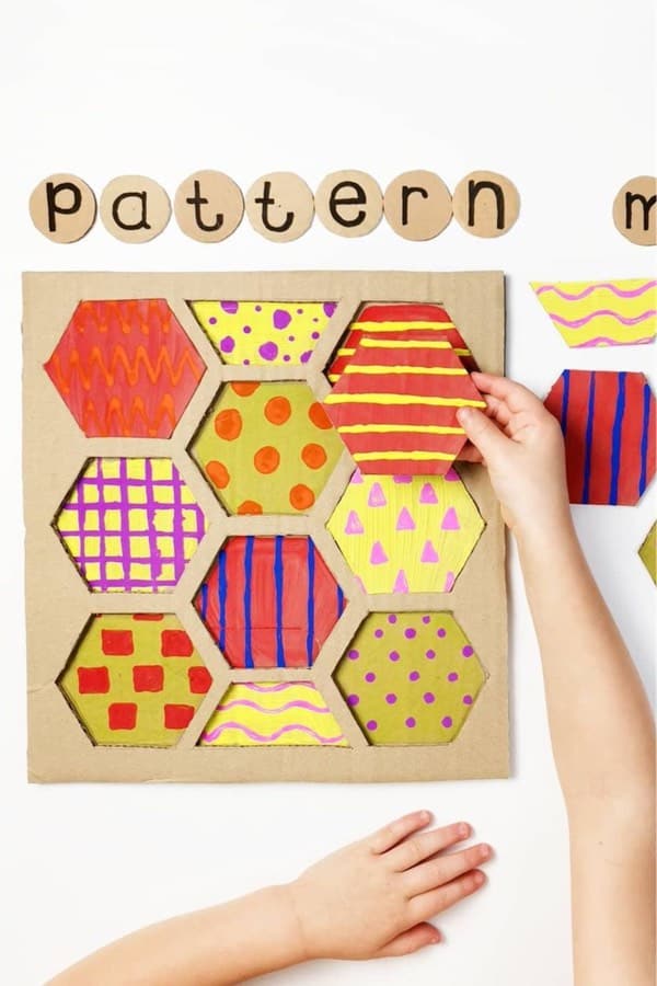 matching pattern diy game for young kids