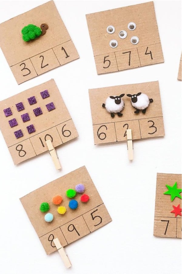 diy counting activity for young kids