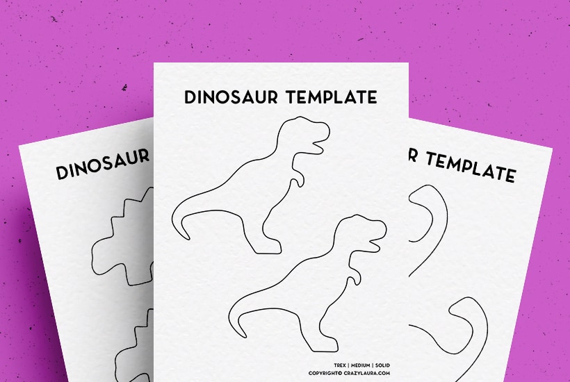 Free Dinosaur Template & Printable Stencil For 2024