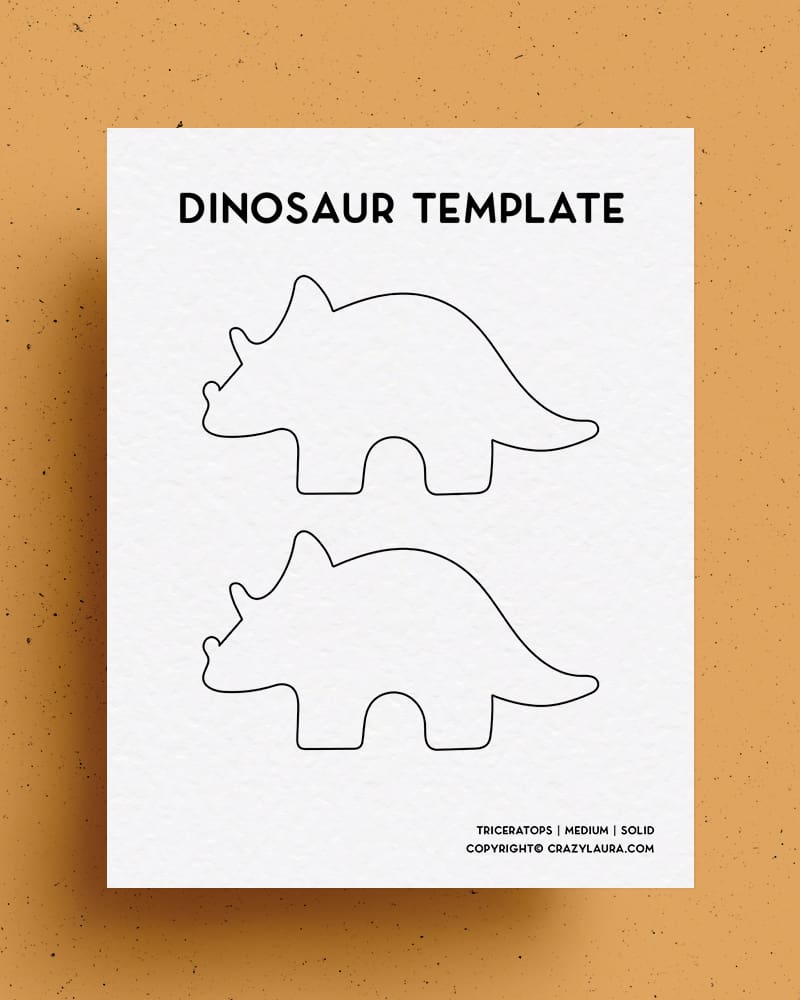 free triceratops printable outline