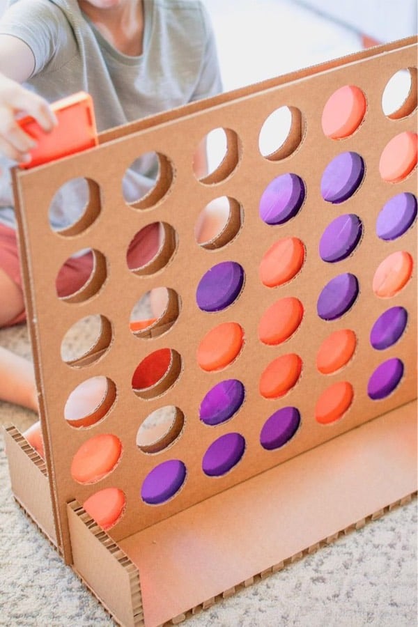 make your own connect four game for kids