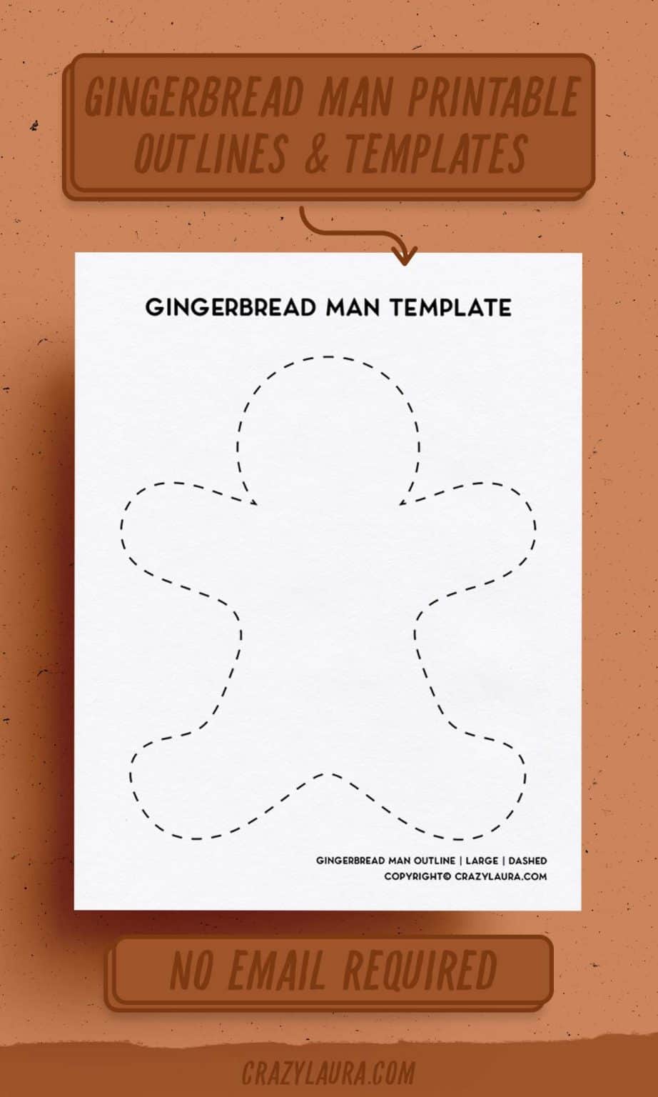 Free Gingerbread Man Template &amp; Coloring Pages For