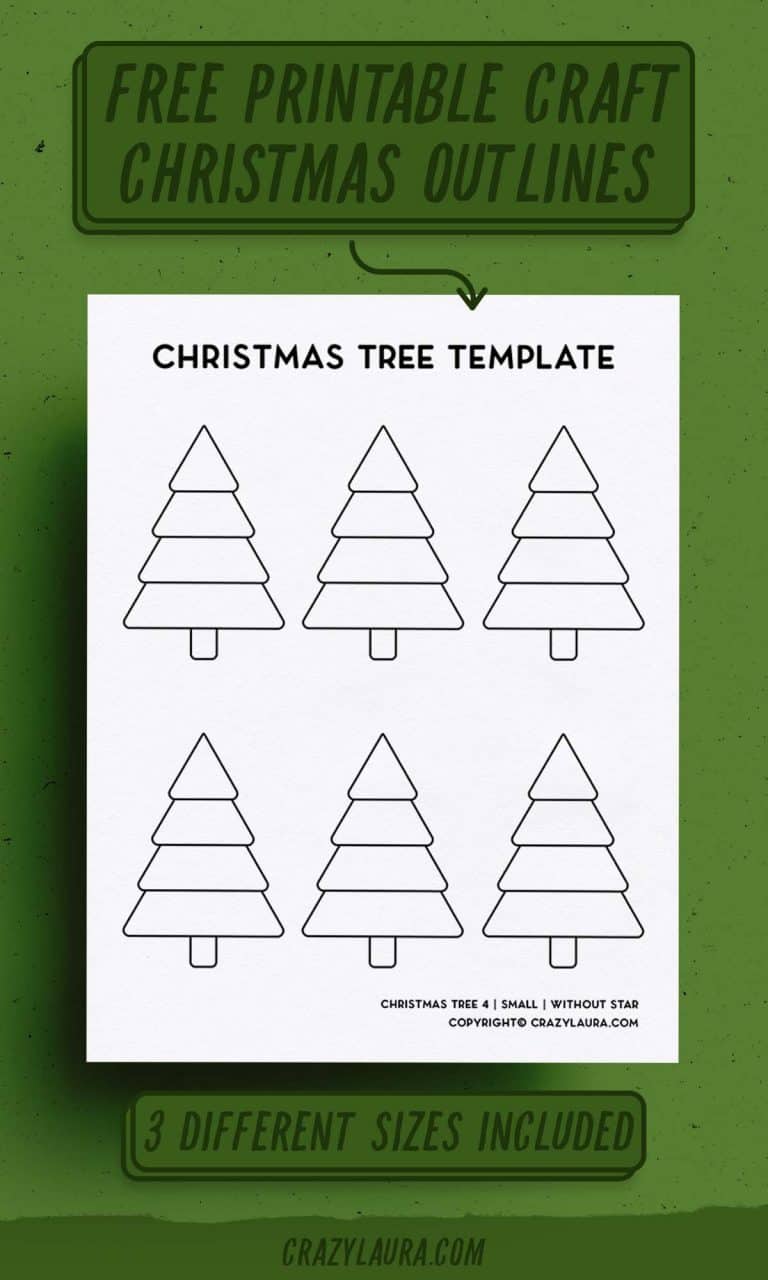 Free Christmas Tree Template & Stencil Patterns For 2022 Crazy Laura