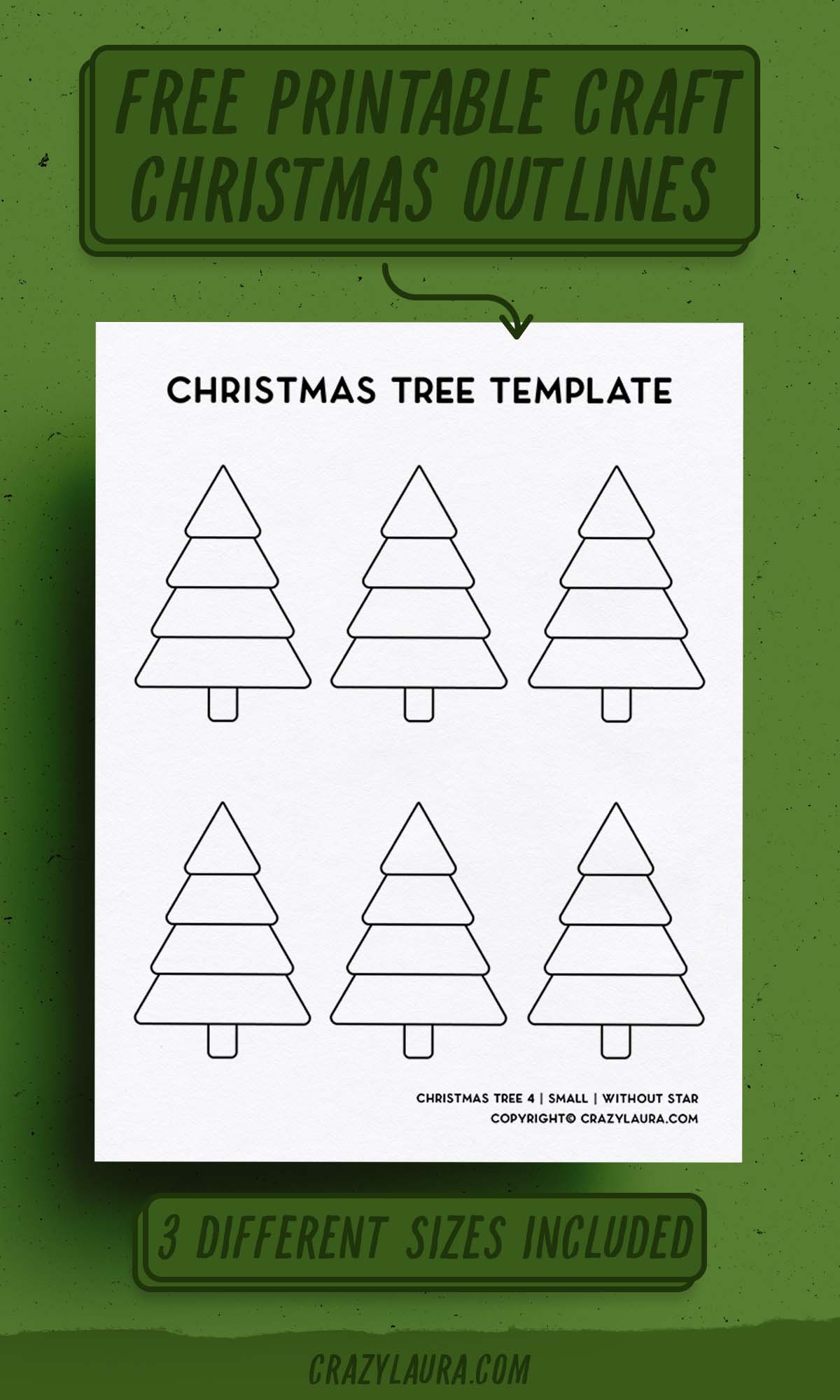 small christmas tree templates for free