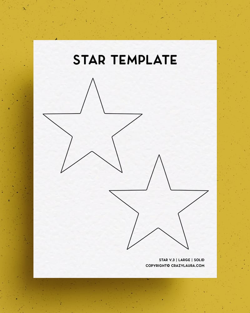 cut out shape of simple star