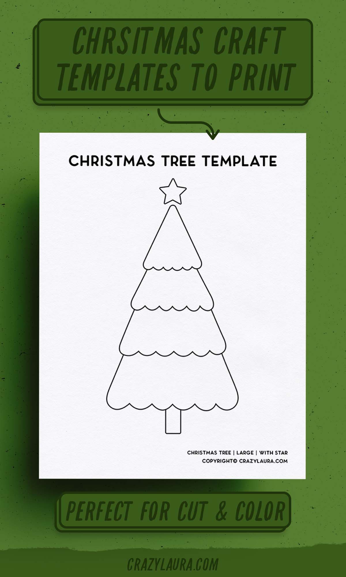 simple outline for holiday trees