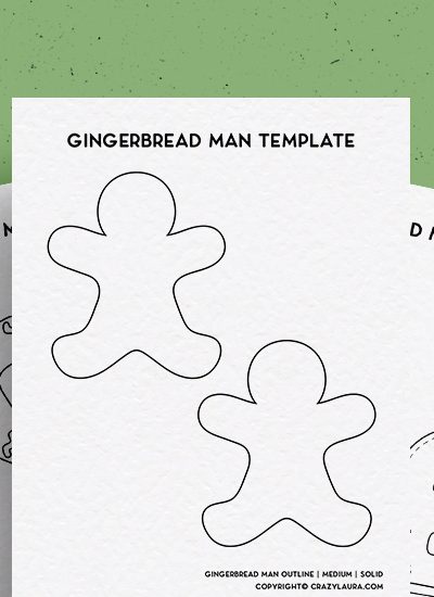 free printables for gingerbread man shapes