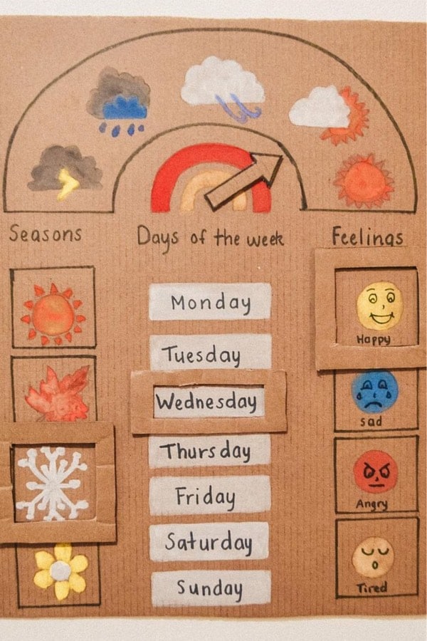 diy learning activity for the days of the week