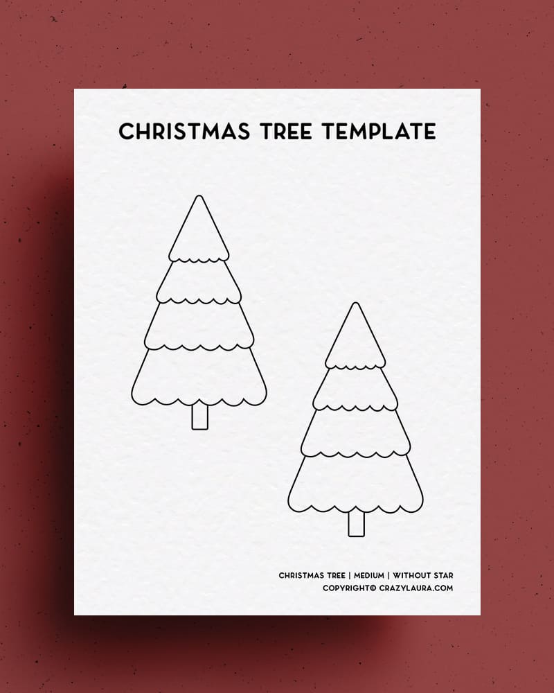 free cutout printable for christmas trees