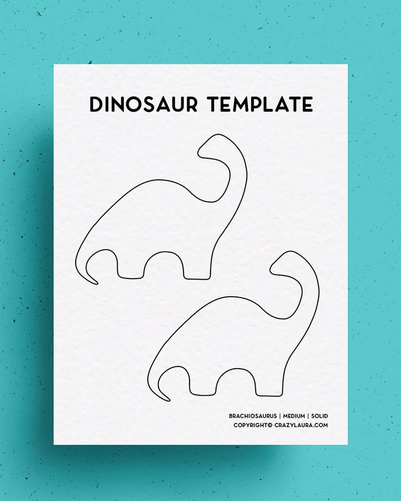 long neck dinosaur free printable