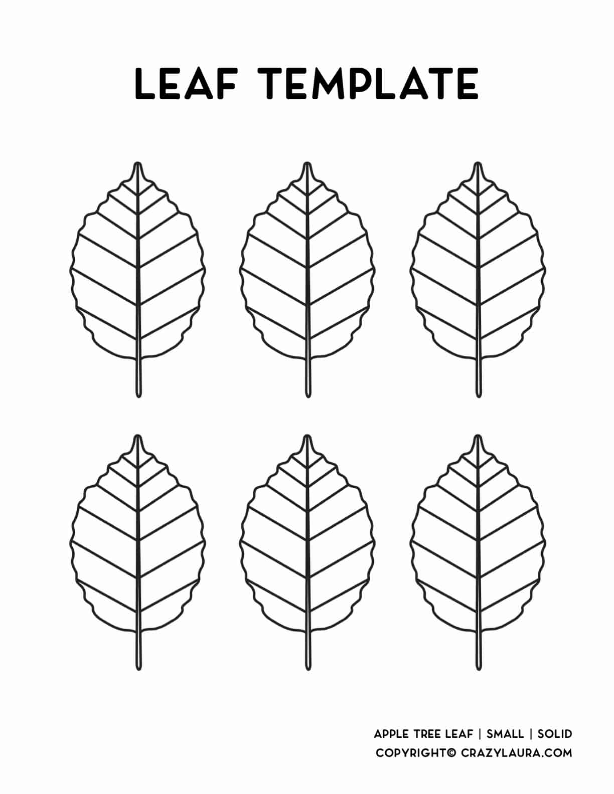 small leaves for printable cut outs