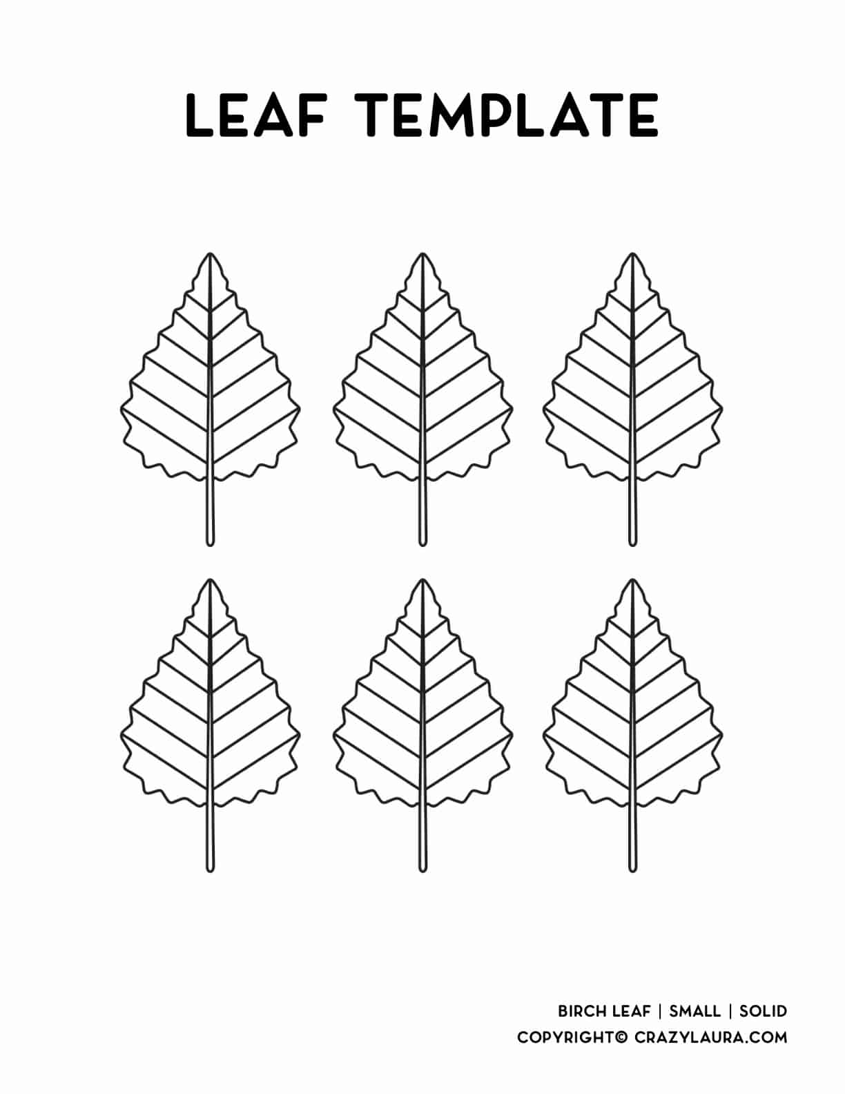 tracing cutout sheets for fall leaves