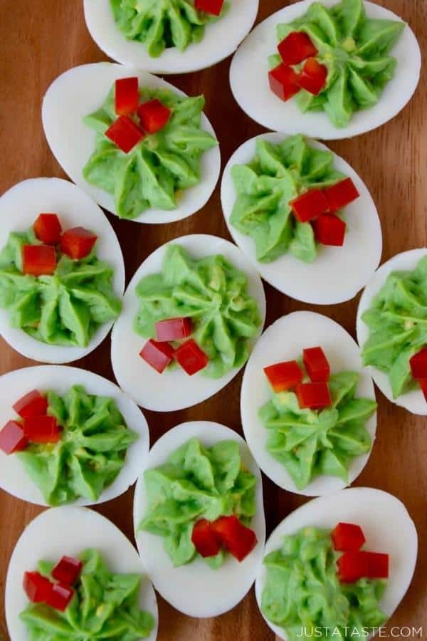 CHRISTMAS DEVILED EGGS