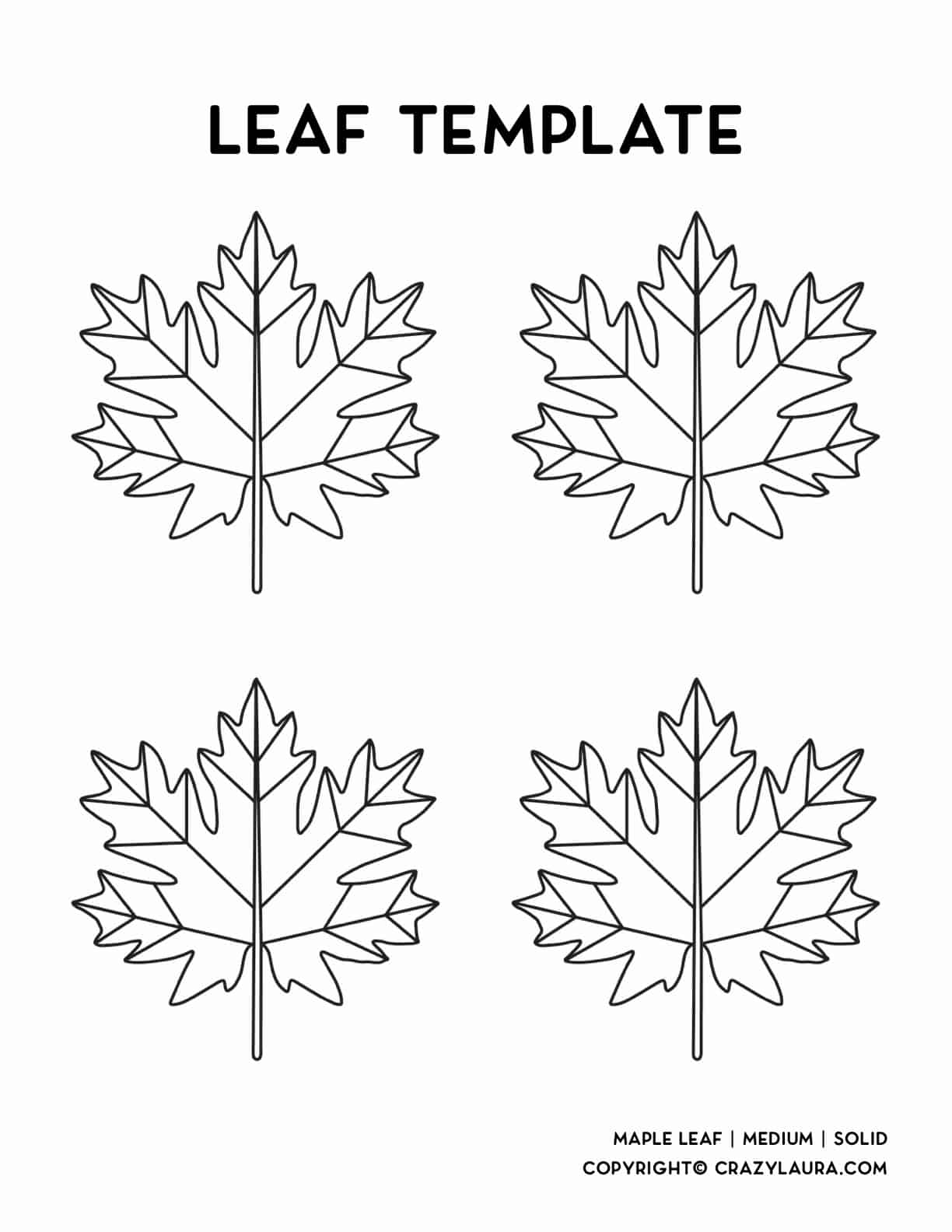 maple leaf template pages