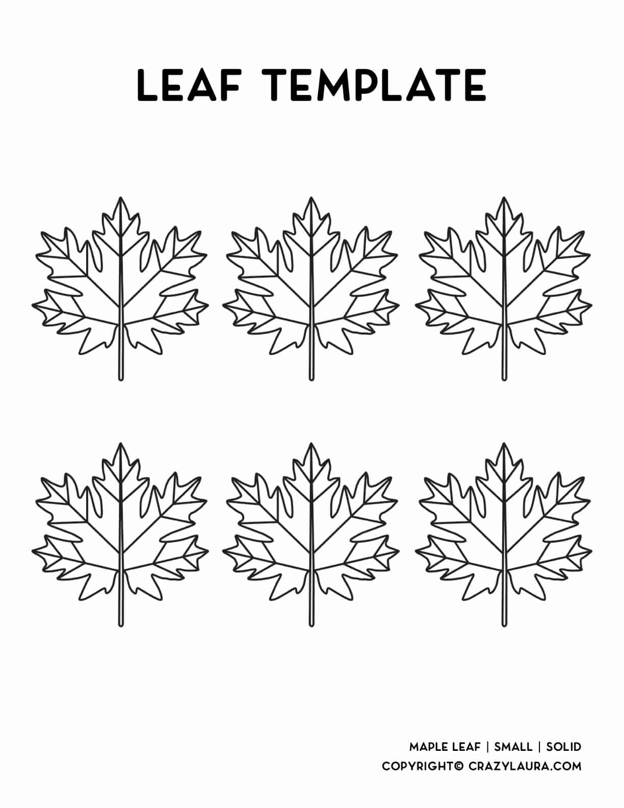 small fall leaves for printing