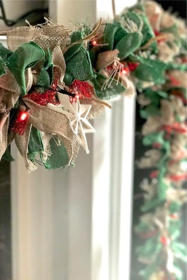 holiday garland from burlap