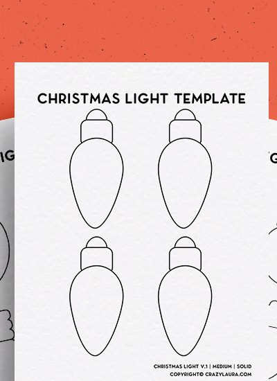best light bulb template printable for christmas