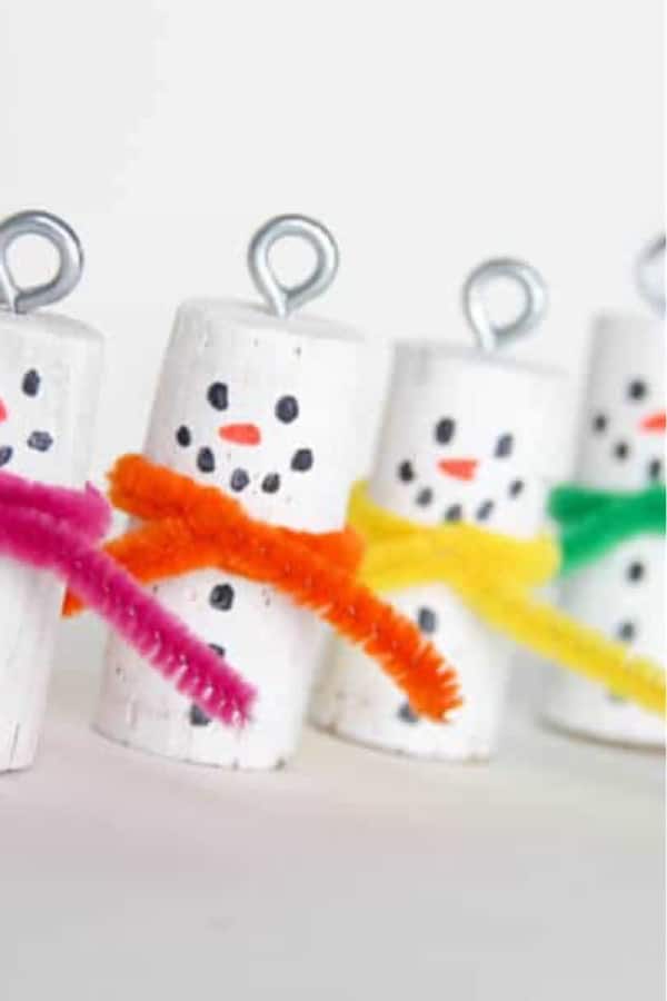 snowman holiday craft project for children