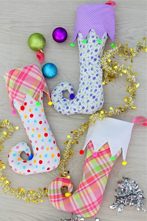 free pattern for elf shaped xmas stocking