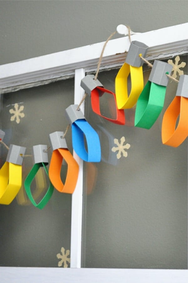 christmas light diy garland made with paper