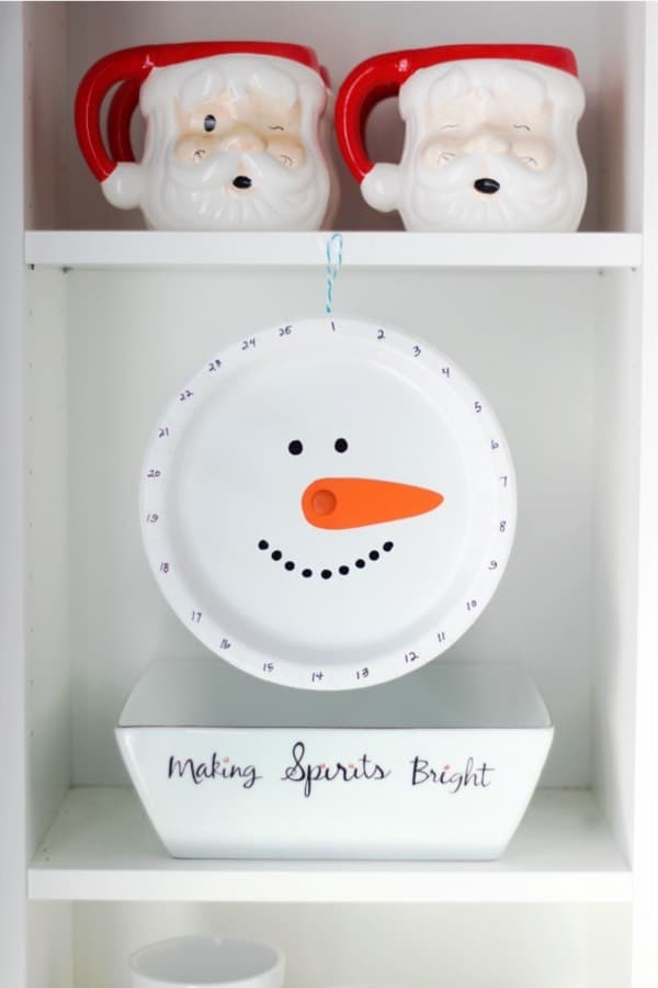 paper plate snowman craft for young children