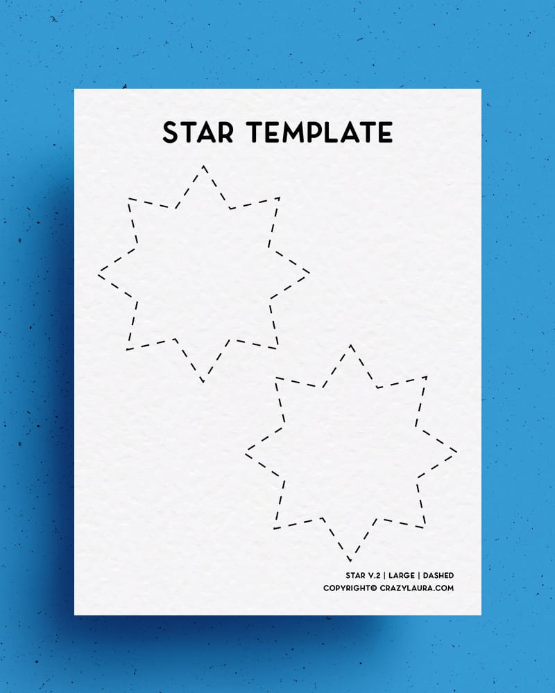 printable free template of star shape variations