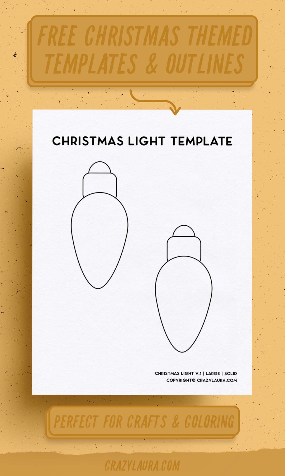 xmas light outline stencil free pdf