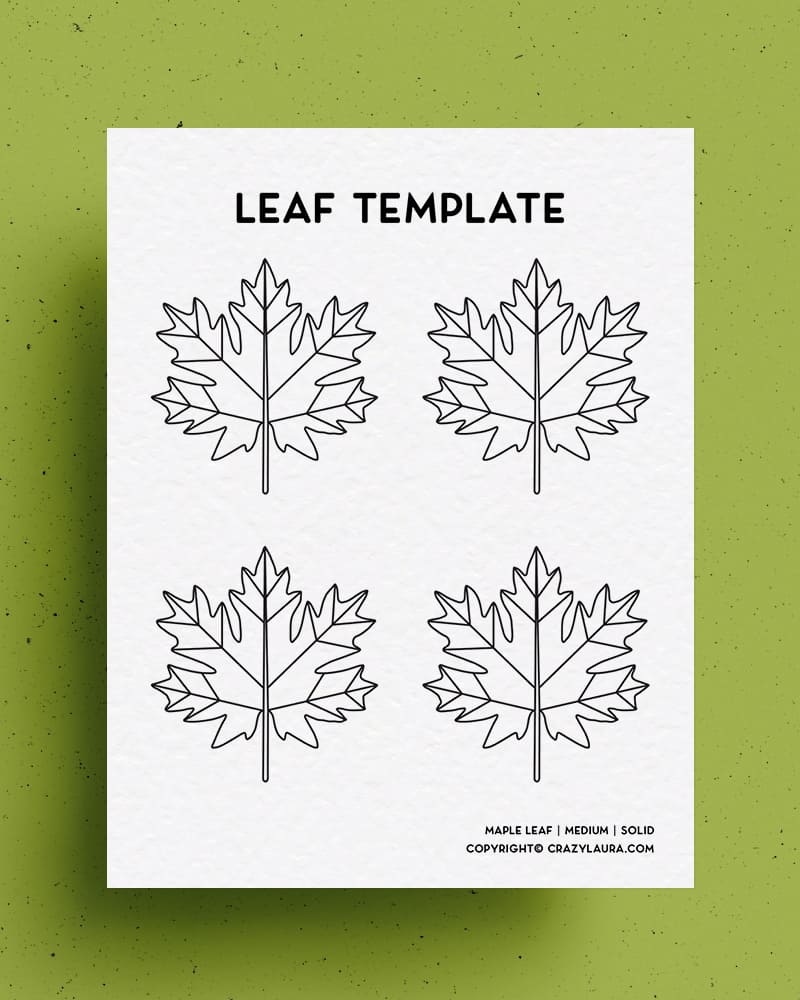 free outlines of leaves for craft project