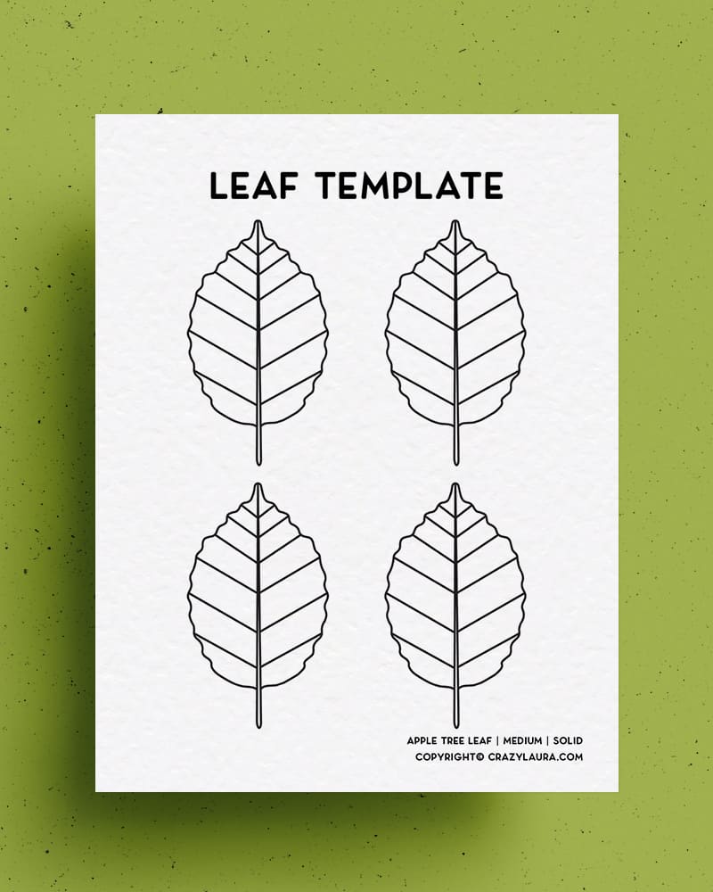 cut out template of leaves