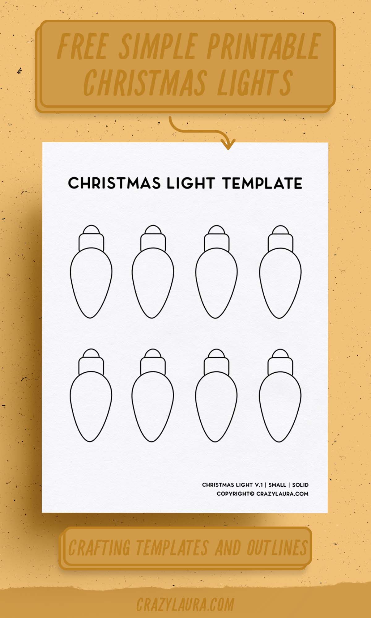 free outline for christmas tree lights