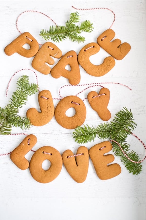 homemade gingerbread garland craft