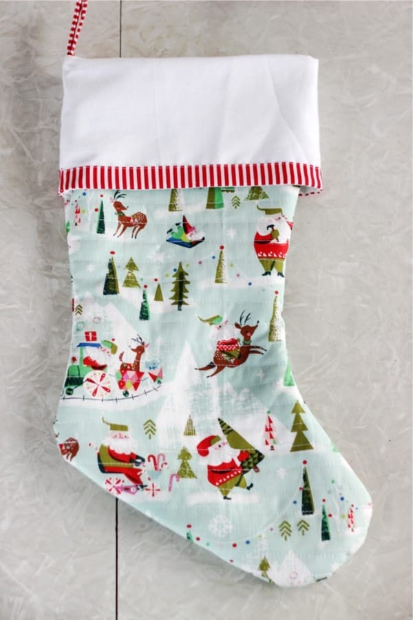 easy pattern for cuffed holiday stocking