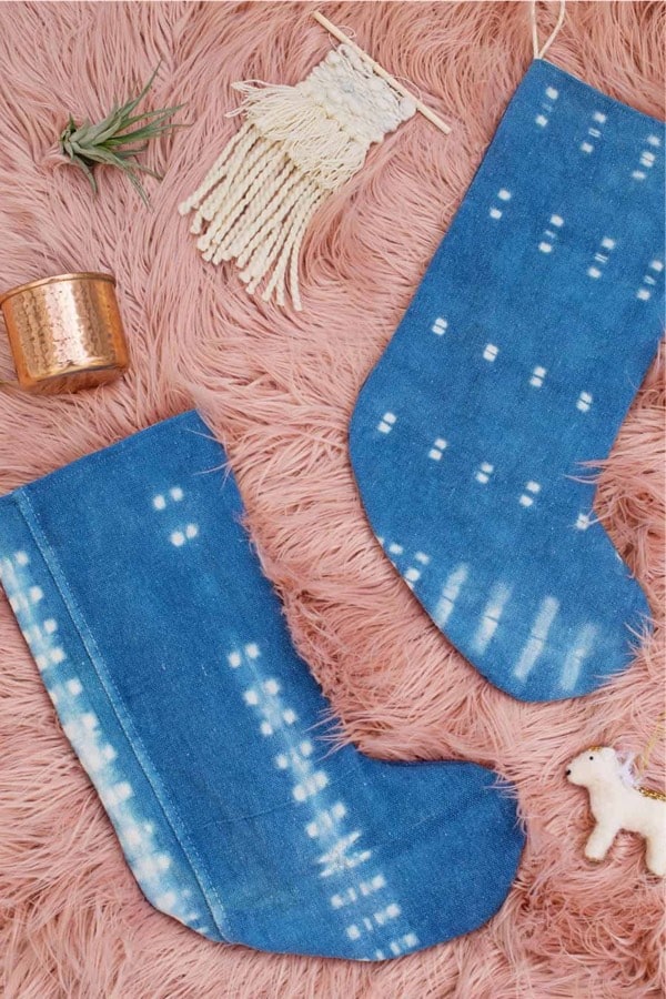 how to make indigo december stockings