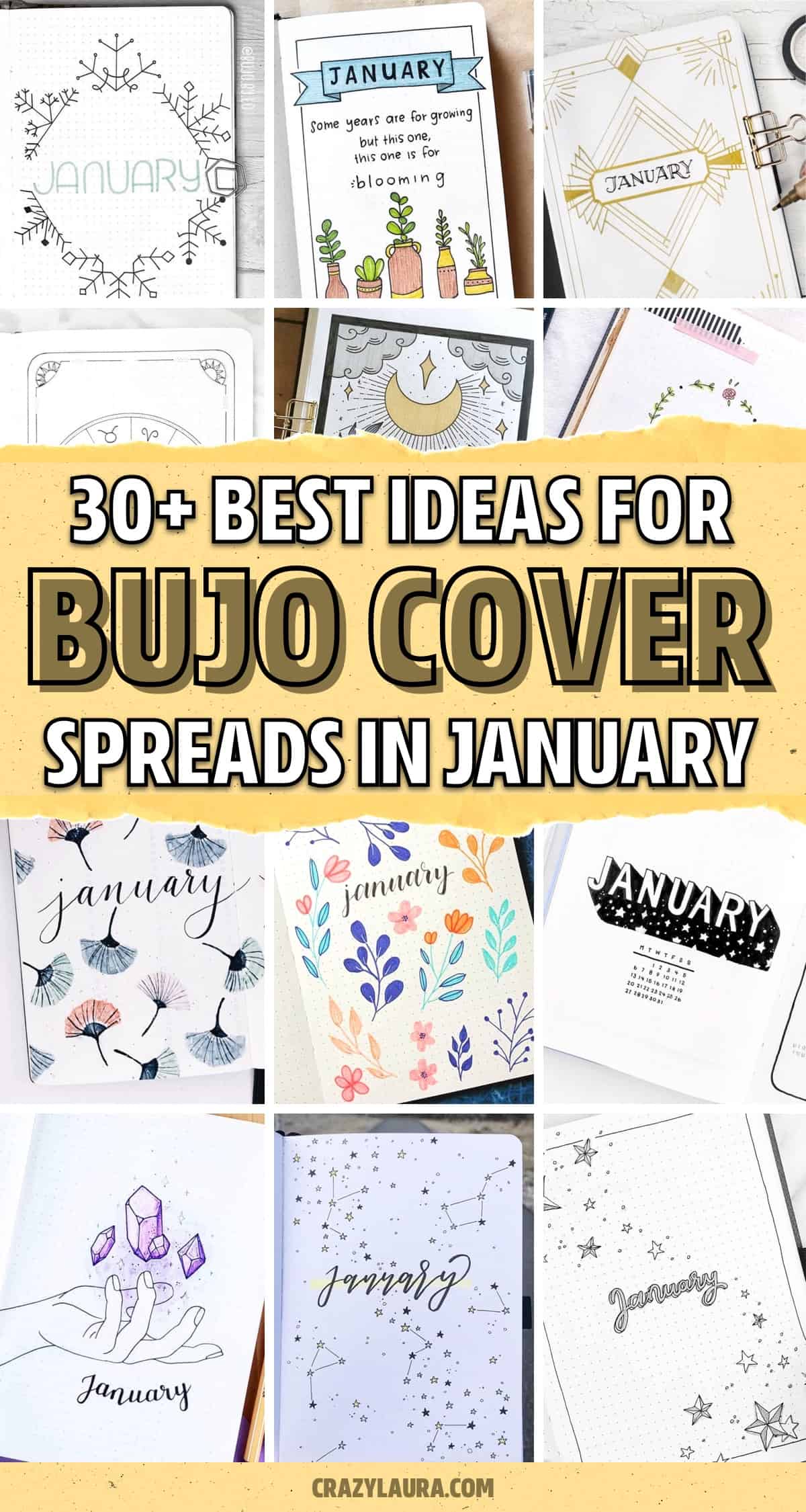 bullet journal hello page ideas for january